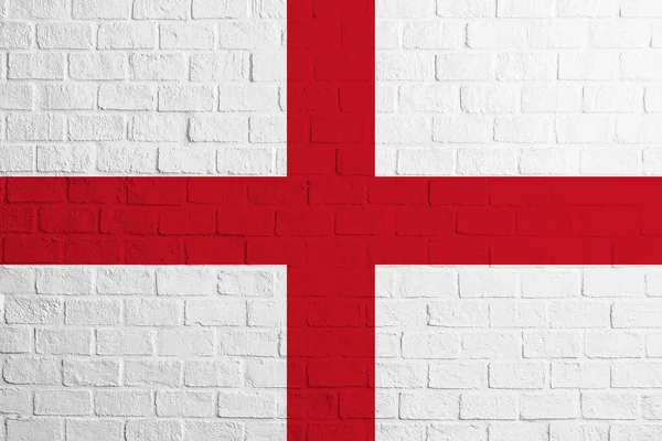 Bandeira Inglaterra Textura Parede Tijolo Bandeira Inglaterra — Fotografia de Stock