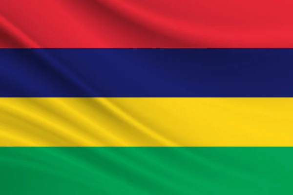 Mauritius Zászlója Mauritius Zászló Szövetszerkezete — Stock Fotó