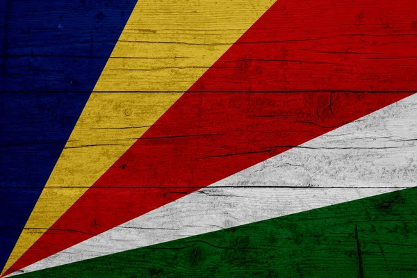 Bandiera Delle Seychelles Texture Legno Della Bandiera Delle Seychelles — Foto Stock