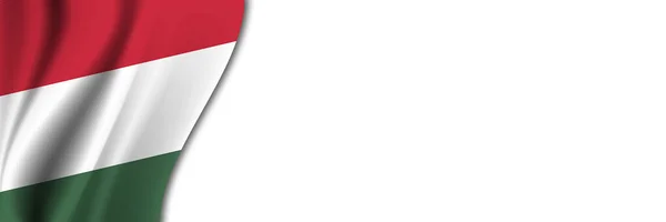 Bandeira Hungria Fundo Branco Fundo Branco Com Lugar Para Texto — Fotografia de Stock