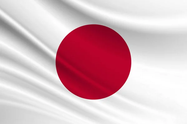 Bandera Japan Textura Tela Bandera Japan — Foto de Stock