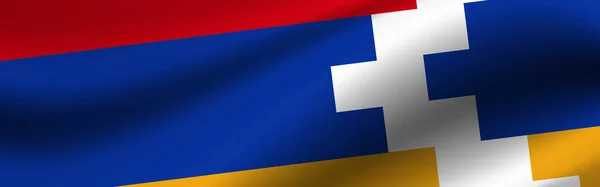 Banner Mit Der Flagge Der Republik Berg Karabach Textur Der — Stockfoto