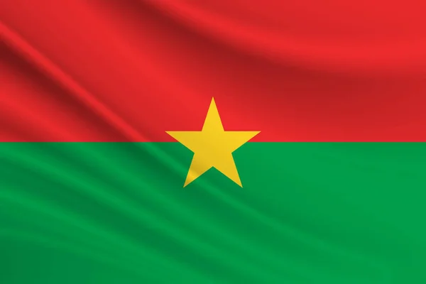 Burkina Faso Zászlója Zászló Szövetszerkezete Burkina Faso — Stock Fotó