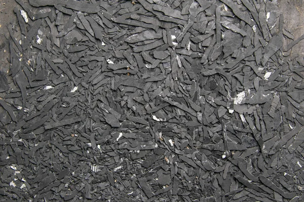 Black charcoal texture abstract surface background. Top view.