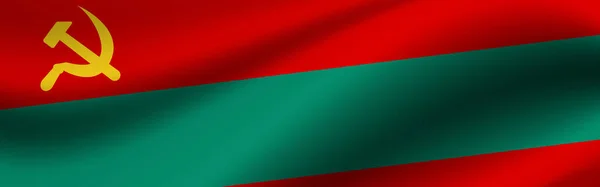 Vlag Met Vlag Van Transnistrië Stofstructuur Van Vlag Van Transnistrië — Stockfoto