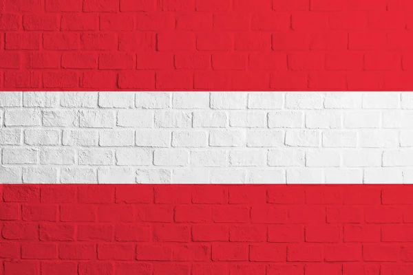 Σημαία Της Αυστρίας Τοίχος Τούβλο Υφή Της Σημαίας Της Αυστρίας — Φωτογραφία Αρχείου