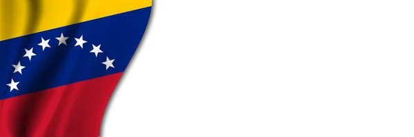 Bandeira Venezuela Fundo Branco Fundo Branco Com Lugar Para Texto — Fotografia de Stock