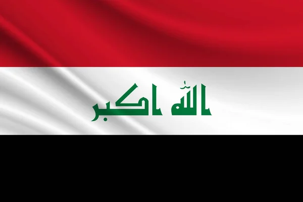 Flagge Des Irak Gewebestruktur Der Irakischen Flagge — Stockfoto