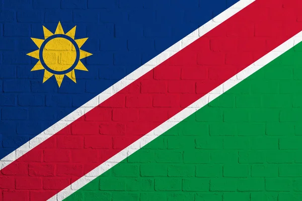 Flag Namibia Brick Wall Texture Flag Namibia — Stock Fotó