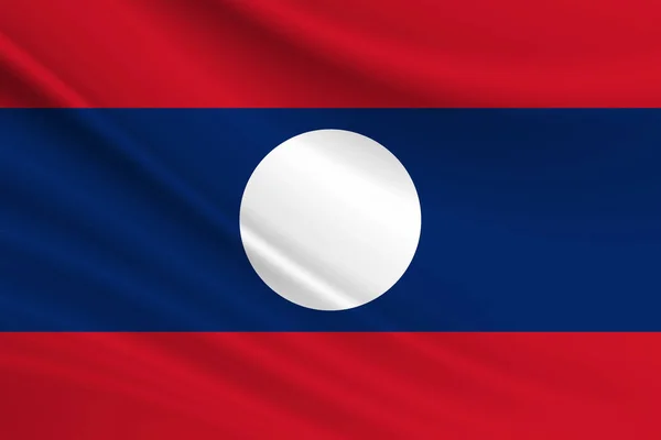 Bandeira Laos Textura Tecido Bandeira Laos — Fotografia de Stock