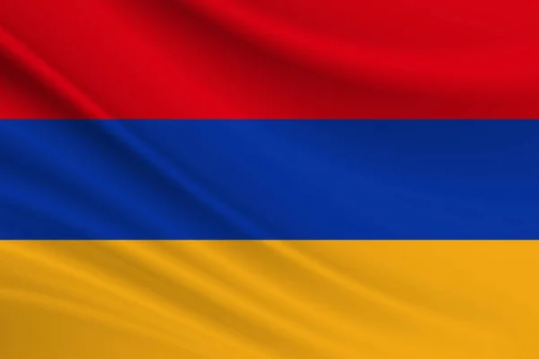 Bandera Armenia Textura Tela Bandera Armenia — Foto de Stock