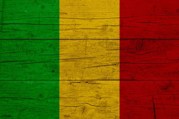 Flagge Von Mali Holzstruktur Der Flagge Von Mali — Stockfoto
