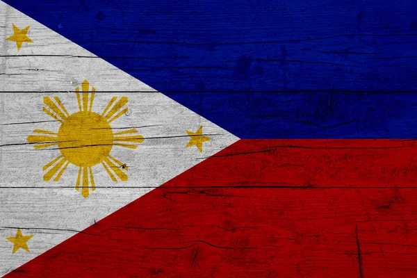 Bendera Filipina Tekstur Kayu Bendera Filipina — Stok Foto
