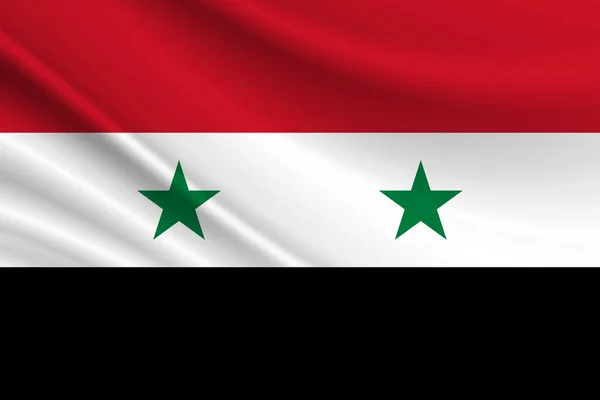 Vlag Van Syrië Stofstructuur Van Vlag Van Syrië — Stockfoto