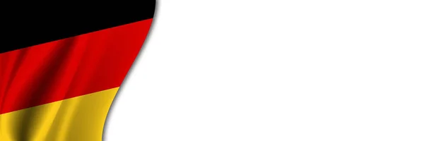 Bandeira Alemanha Fundo Branco Fundo Branco Com Lugar Para Texto — Fotografia de Stock