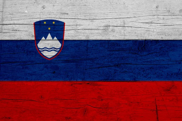 Szlovénia Zászlója Szlovénia Zászló Fából Készült Szerkezete — Stock Fotó