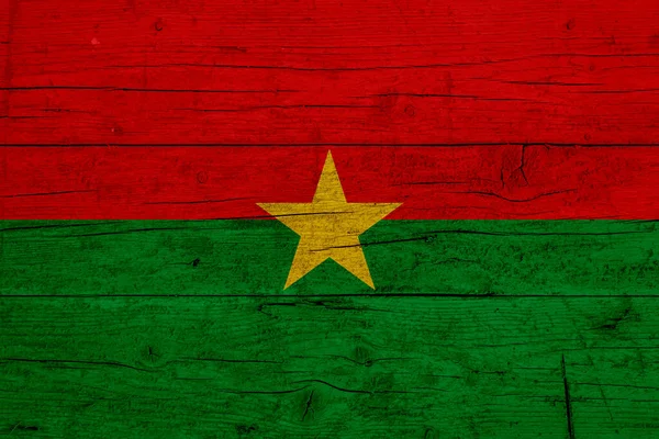 Burkina Faso Zászlója Burkina Faso Zászló Fából Készült Szerkezete — Stock Fotó