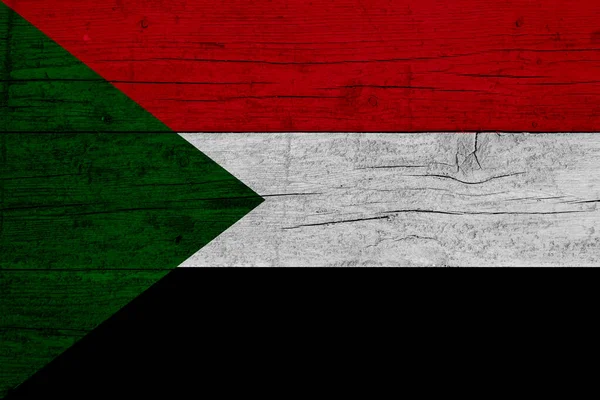 Szudán Zászlója Szudán Zászló Fából Készült Szerkezete — Stock Fotó