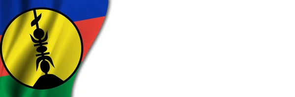 Nieuwe Caledonia Vlag Witte Achtergrond Witte Achtergrond Met Plaats Voor — Stockfoto