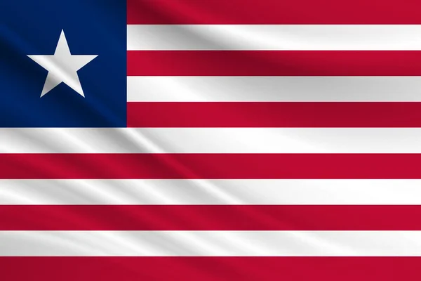 Flag Liberia Fabric Texture Flag Liberia — Stockfoto