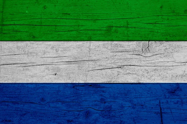 Vlag Van Sierra Leone Houten Textuur Van Vlag Van Sierra — Stockfoto