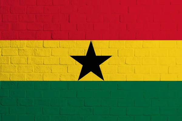 Flagge Von Ghana Mauerstruktur Der Flagge Ghanas — Stockfoto