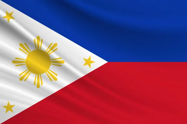 Bendera Filipina Tekstur Kain Dari Bendera Filipina — Stok Foto
