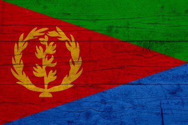 Eritre bayrağının Eritre Tahta desenli bayrağı..