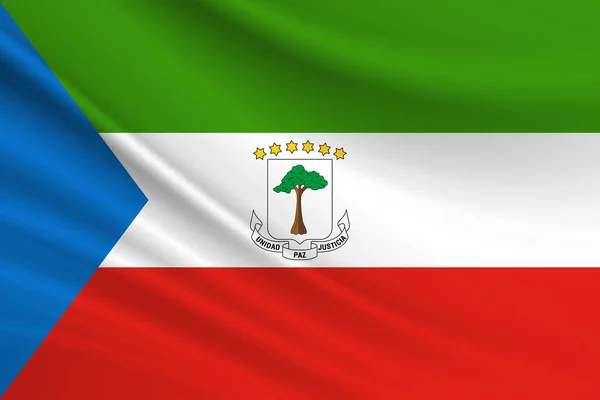 Flaga Gwinei Równikowej Tekstura Bandery Gwinei Równikowej — Zdjęcie stockowe