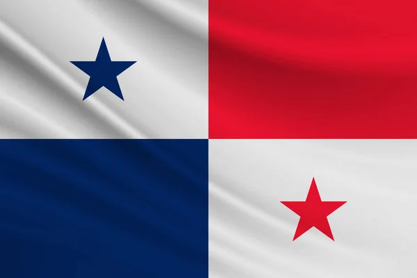 パナマの国旗 パナマの国旗の生地の質感 — ストック写真