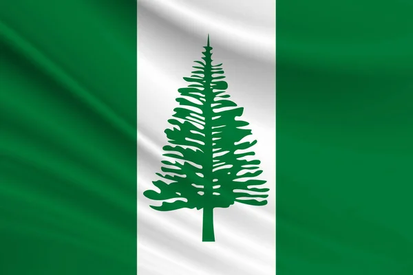 Bandera Isla Norfolk Textura Tela Bandera Norfolk Island — Foto de Stock