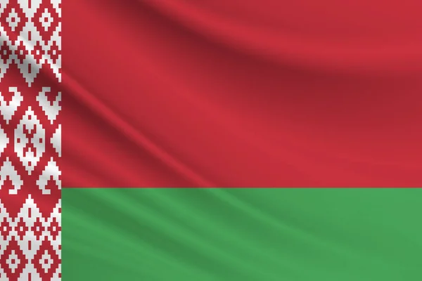 Beyaz Rusya Bayrağı Beyaz Rusya Bayrağının Kumaş Dokusu — Stok fotoğraf