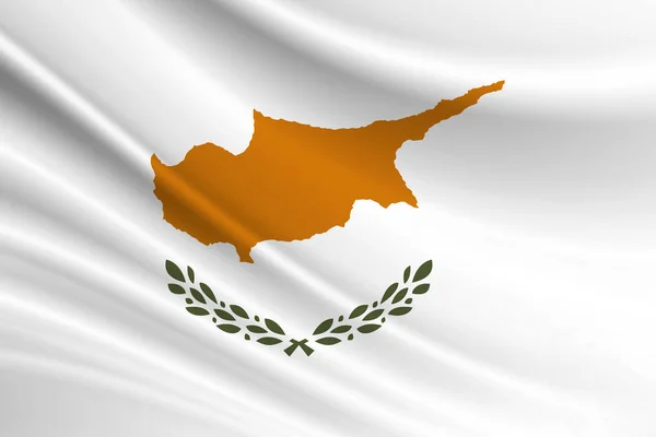 Flag Cyprus Fabric Texture Flag Cyprus — Stock Photo, Image