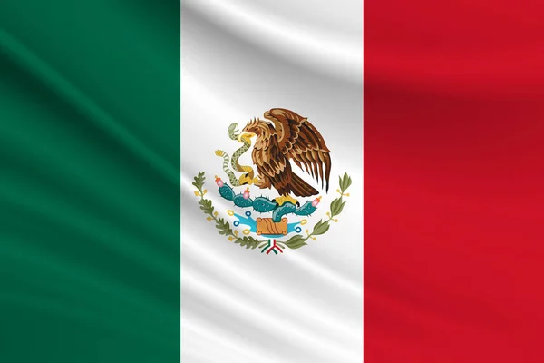 Bandeira México Textura Tecido Bandeira México — Fotografia de Stock