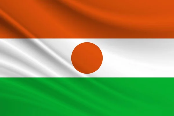 Niger Zászlója Zászló Szövet Szerkezete Niger — Stock Fotó
