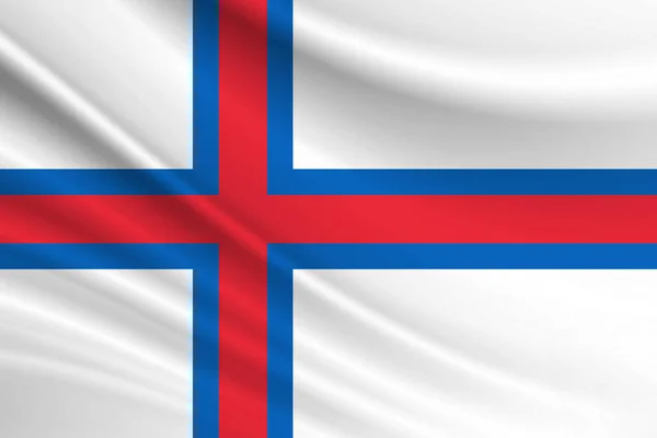 Flag Faroe Islands Fabric Texture Flag Faroe Islands — Stock Photo, Image