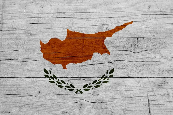 キプロスの旗キプロスの旗の木の質感 — ストック写真