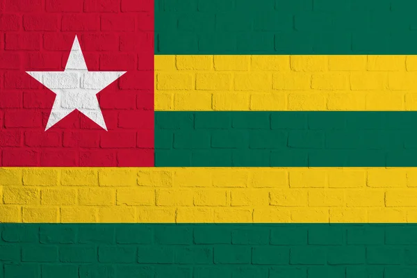 Flagge Von Togo Mauerstruktur Der Flagge Von Togo — Stockfoto