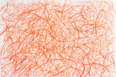 Turuncu tebeşir beyaz kağıda doodles 