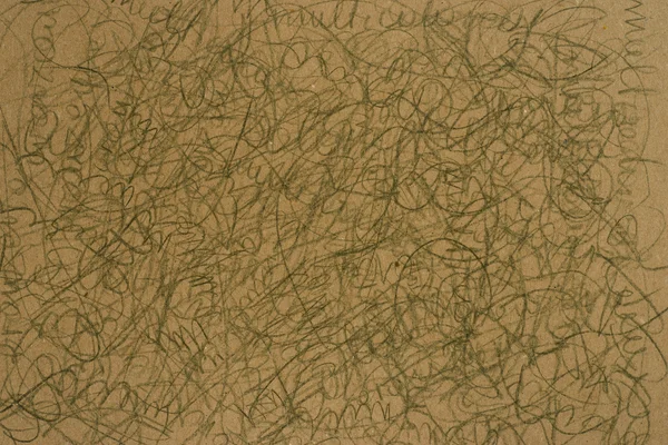 Rabiscos de giz de cera verde sobre papel — Fotografia de Stock