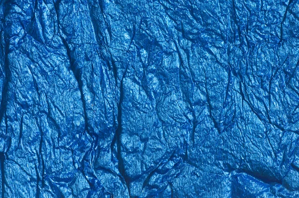 Lámina metálica arrugada azul textura backgrpund — Foto de Stock