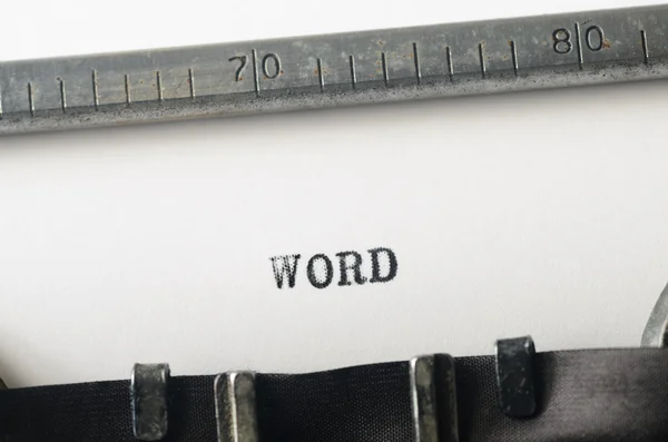 タイプライターで入力された単語 — ストック写真