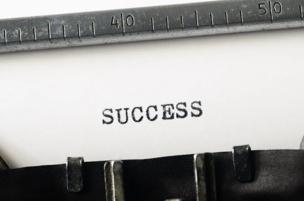 Word success typed on  typewriter — Stock Photo, Image