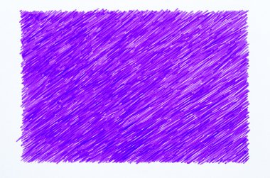 Menekşe marker karalamalar beyaz kağıt üzerinde 