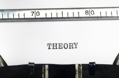 daktiloda yazılmış kelime teorisi