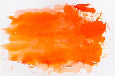 Sulu Boya turuncu boyalı arka plan 