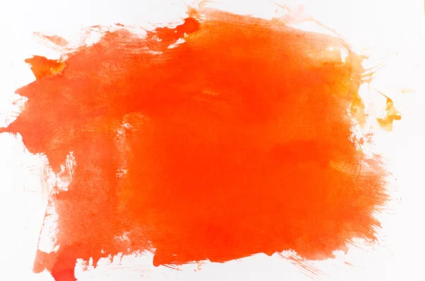 Aquarel oranje geschilderde achtergrond — Stockfoto
