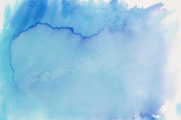 Blue watercolor painted background — Stock Photo, Image