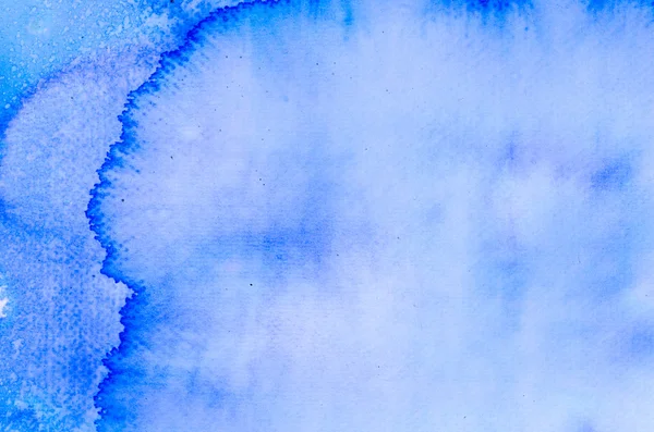 Blå akvarell målade bakrund konsistens — Stockfoto