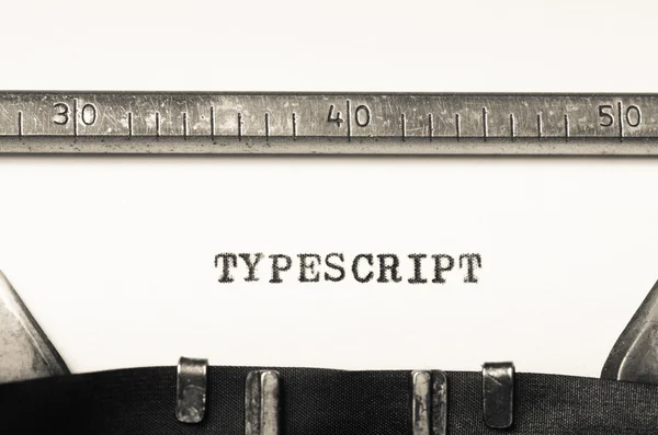 Palabra mecanografiada en máquina de escribir — Foto de Stock